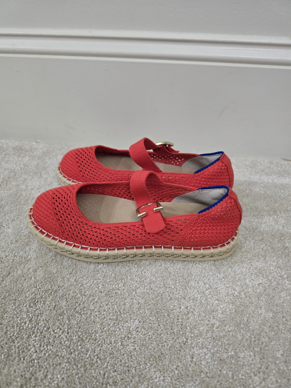 Time and Tru Elegant Red Espadrille Mary Jane Dress Shoes Women’s Size 6 - Picture 12 of 16